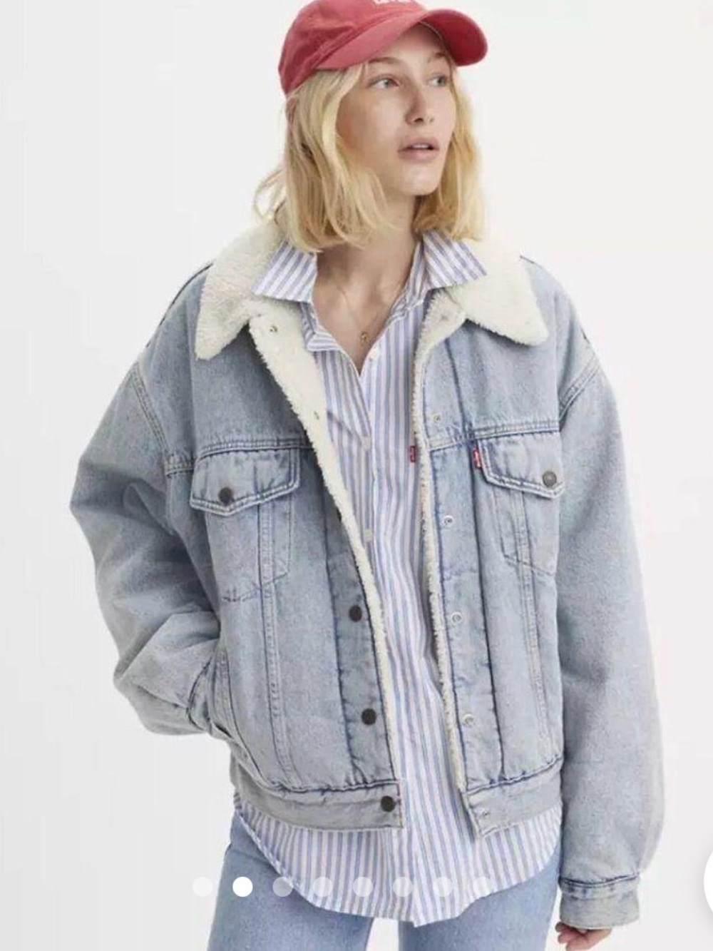 Levi's® Original Denim Cream Sherpa Iconic Classic Trucker Jacket